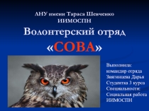 Презентация. Волонтерство в ЛНУ им. Т.Шевченко