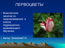 Внеклассное занятие по окружающему миру.