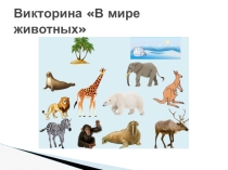 Викторина Животные Севера и жарких стран