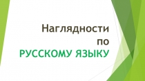 Презентация по русскому языку Наглядности по русскому языку