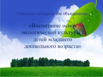 Презентация РМО Воспитание основ экологической культуры у детей младшего дошкольного возраста