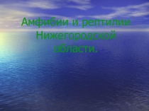 Презентация по биологии на тему: Амфибии и рептилии Нижегородской области