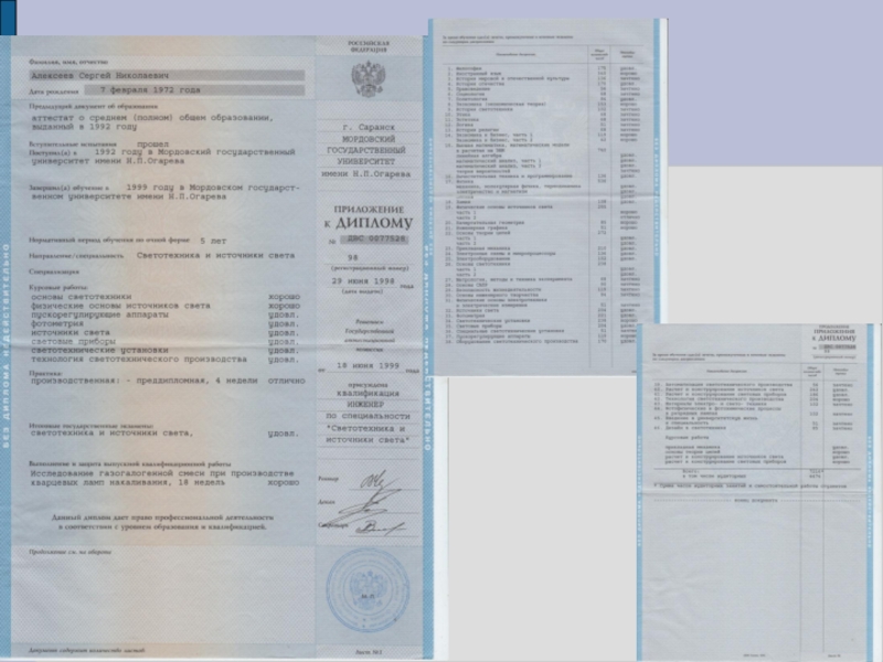 Презентация Портфолио преподавателя профессиональных дисциплин Алексеева Сергея Николаевича