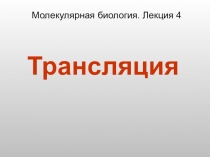 Презентация по теме Трансляция