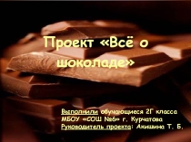 Презентация к проектной работе Всё о шоколаде