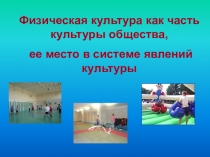 Физическая культура как часть культуры общества, ее место в системе явлений культуры