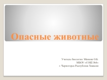 Презентация по биологии на тему Опасные животные