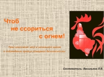 Презентация Чтоб не ссориться с огнем