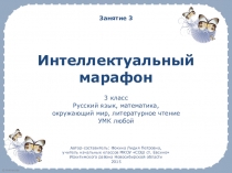 Интеллектуальный марафон. Занятие 3 (3 класс)