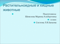 Презентация Растительноядные и хищные животные