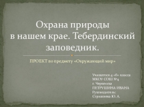 Презентация по предмету Окружающий мир Великий НовгородОхрана природы в нашем крае. Тебердинский заповедник