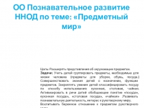 Презентация ННОД в средней группе по теме: Предметный мир