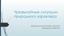 Презентация по БЖД на тему:  Чрезвычайные ситуации природного характера