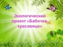 Экологический проект Бабочка - Красавица