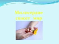 Милосердие спасет мир