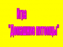 Игра по окружающему миру Домашние питомцы