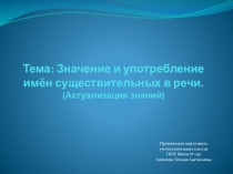 3 класс. Презентация по русскому языку. Актуализация знаний.