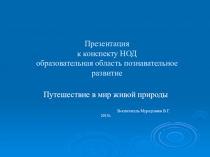 Презентация Путешествие в мир живой природы