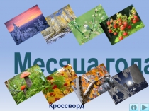 Презентация по математике Месяца года. Кроссворд