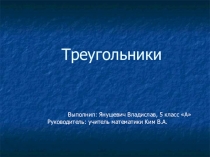 Презентацияпо математике Треугольники (Пректная деятельность. 5 кл)