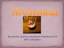 Презентация по технологии на тему Игольница