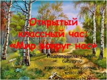 Презентация к классному часу: Мир вокруг нас