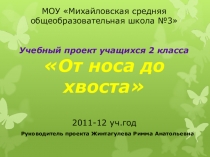 Презентация От носа до хвоста