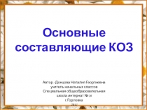 Основные составляющие КОЗ