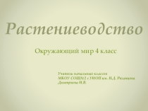 Презентация по окружающему миру на тему Растениеводство (4 класс)