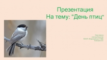 Презентация по биологии по теме День птиц