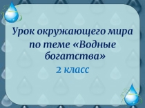 Презентация по окружающему миру на тему Водные богатства  ( 2 класс)