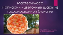 Презентация мастер-класс по теме; Цветочные шары