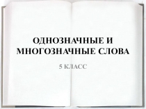 Презентация по русскому языку Слова однозначные и многозначные_5 класс