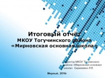 Презентация Итоговый отчёт за 2014-2016г