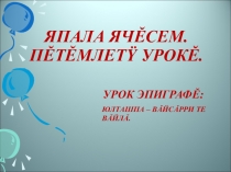 Презентация к уроку чувашского языкуа на тему Япала ячĕсем ( 6 класс)