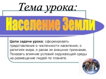 Презентация по теме: Население Земли