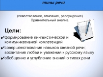 Презентация по русскому языку на тему Функционально-смысловые типы речи
