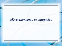 Презентация о безопасности на природе