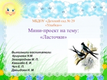 Презентация Мини-проект на тему Ласточки