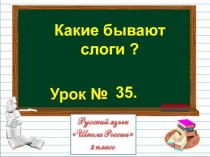 Презентация по русскому языку на тему Какие бывают слоги ? (2 класс)