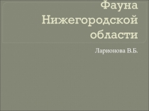 Презентация по биологическому краеведению на тему Фауна Нижегородской области