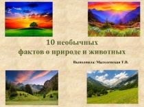 Презентация Необычные факты о природе