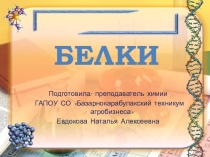 Презентация к уроку химии на тему Белки