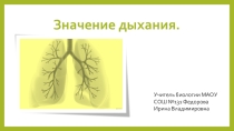 Презентация по биологии Органы дыхания (8 класс)