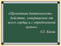 Презентация по теме Организация проектной деятельности в начальной школе