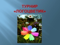 Презентация к логопедической викторине турнир Логоцветик