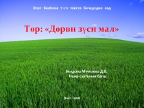 Презентация по калмыцкому языку на тему Четыре вида домашнего скота