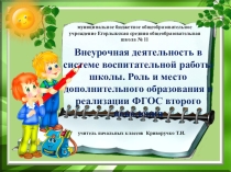 Дополнительное образование в школе.