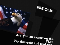 Презентация на английскому языку на тему USA quiz