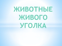 Презентация к уроку окружающего мира Животные живого уголка (2 класс)